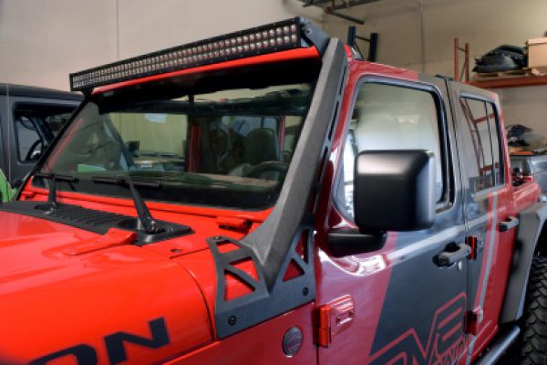 Jeep JL + JT, Led Light Bar Mount, upper Windshield